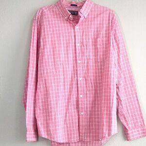 Rye by Hawker Rye size XL Salmon / Pink Plaid Men's Shirt